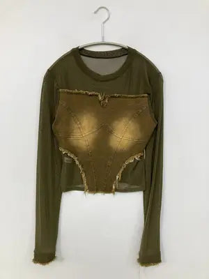 KULU STUDIO/クルスタジオ/Tシャツ/カットソー/トップス/カーキ