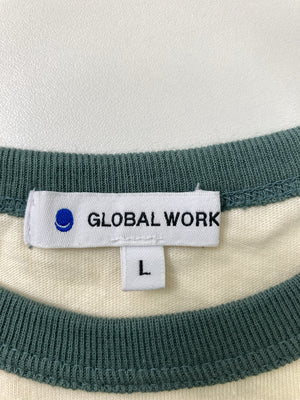 GLOBAL WORK/グローバルワーク/Tシャツ/カットソー/トップス/アイボリー/L