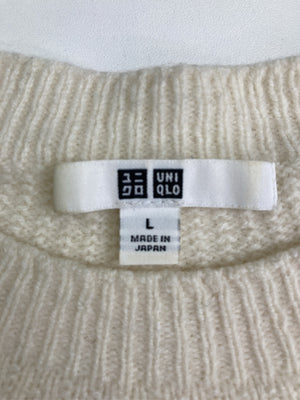UNIQLO/ユニクロ/ニット/セーター/トップス/アイボリー/L
