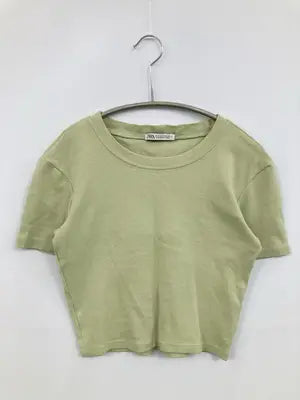 ZARA/ザラ/Tシャツ/カットソー/トップス/ライトグリーン/EUR S