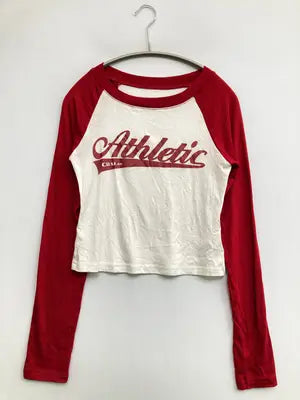 Tシャツ/カットソー/トップス/レッド/M
