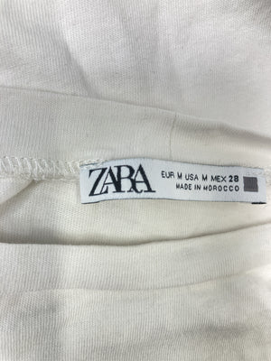 ZARA/ザラ/Tシャツ/カットソー/トップス/ホワイト/EUR M/USA M/ MEX 28