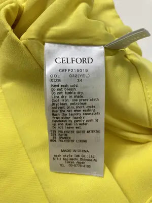 CELFORD/セルフォード/スラックス/パンツ/イエロー/34