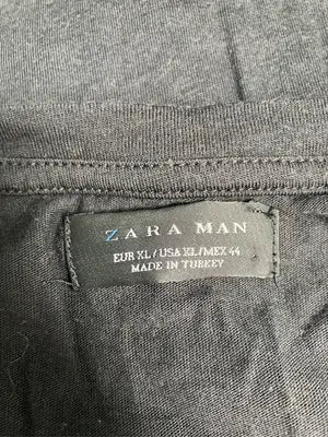 ZARA MAN/ザラマン/Tシャツ/カットソー/トップス/ブラック/USA XL