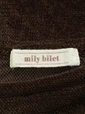 mily bilet/Tシャツ/カットソー/トップス/ブラウン/M