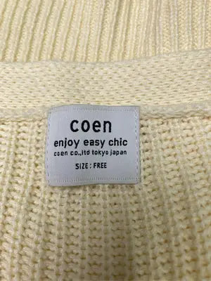 coen/コーエン/カーディガン/ボレロ/トップス/アイボリー/FREE