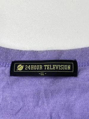 24 HOUR TELEVISION/Tシャツ/カットソー/トップス/パープル/LL