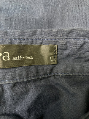 zanzea/シャツワンピース/ワンピース/ドレス/ネイビー/L