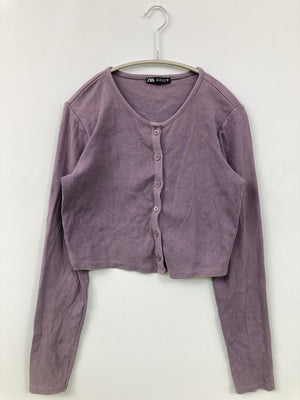 ZARA/ザラ/カーディガン/ボレロ/トップス/パープル/EUR L/USA L/MEX 30