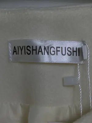 AIYISHANGFUSHI/ノーカラーコート/ジャケット/アウター/アイボリー/S