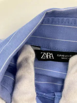 ZARA/ザラ/シャツ/ブラウス/トップス/ブルー/USA XS