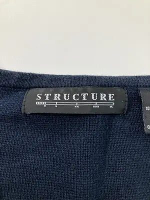 STRUCTURE/ストラクチャー/ベスト/トップス/ネイビー/M