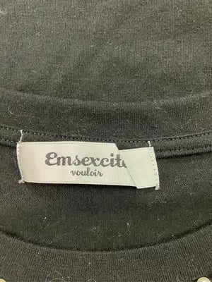 ems excite/エムズエキサイト/Tシャツ/カットソー/トップス/ブラック/M