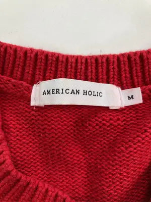 AMERICAN HOLIC/アメリカンホリック/ニット/セーター/トップス/レッド/M