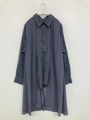 Ellno Loset/エルノロゼット/シャツワンピース/ワンピース/ドレス/ネイビー/S