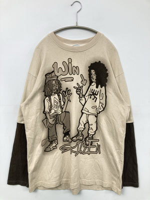 HOOK/フック/Tシャツ/カットソー/トップス/アイボリー/L