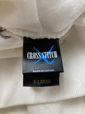 CROSS STITCH/パーカー/トップス/ホワイト/X-LARGE