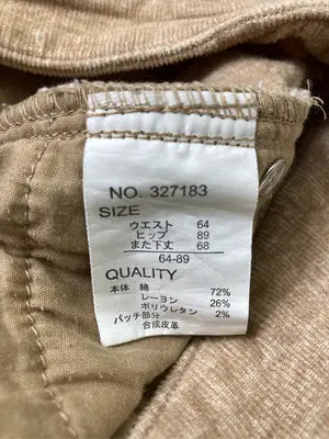 HK WORKS LONDON/エイチケーワークスロンドン/その他パンツ/パンツ/ブラウン/ウエスト64   ヒップ89   股下68