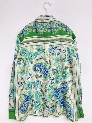 ZARA/ザラ/シャツ/ブラウス/トップス/グリーン/M