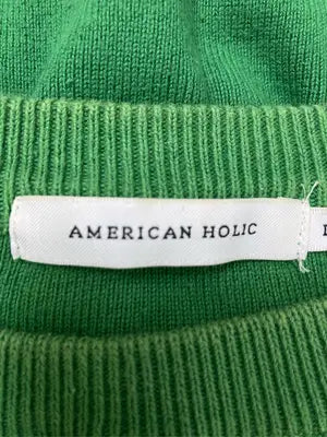 AMERICAN HOLIC/アメリカンホリック/ニット/セーター/トップス/グリーン/L
