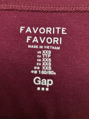 GAP/ギャップ/Tシャツ/カットソー/トップス/レッド/XXS