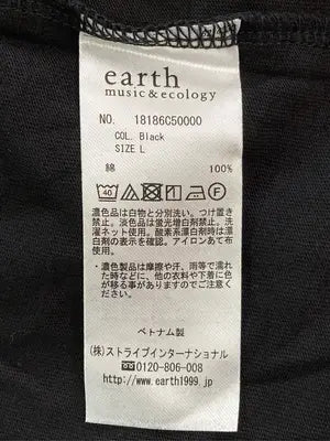 earth music&ecology/アースミュージックアンドエコロジー/Tシャツ/カットソー/トップス/ブラック/L