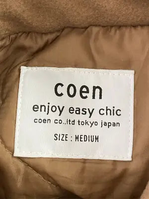 coen/コーエン/ピーコート/ジャケット/アウター/ベージュ/MEDIUM
