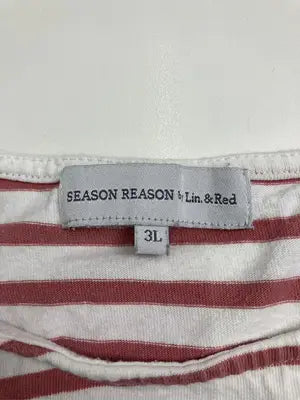 SEASON REASON by Lin.&Red/シーズンリーズンバイリンアンドレッド/Tシャツ/カットソー/トップス/レッド/3L