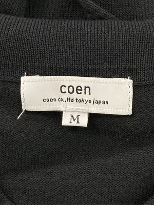 coen/コーエン/ポロシャツ/トップス/ブラック/M