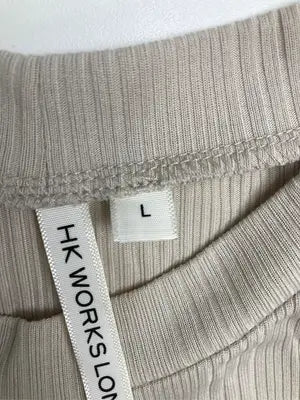 HK WORKS LOMDON/ワンピース/ワンピース/ドレス/ベージュ/L