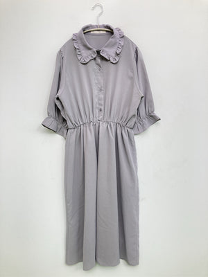 SHEENA　DEL　RAY/シーナデルレイ/ワンピース/ワンピース/ドレス/グレー/M バスト79～87　身長154～162