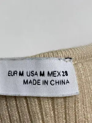 ZARA/ザラ/ニット/セーター/トップス/ベージュ/USA M