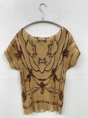 Tシャツ/カットソー/トップス/ゴールド