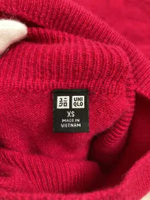 UNIQLO/ユニクロ/ニット/セーター/トップス/レッド/XS