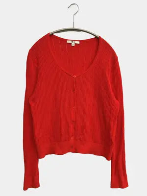 UNIQLO:C/ユニクロシー/カーディガン/ボレロ/トップス/レッド/L