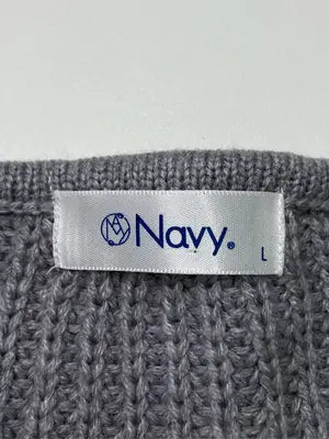 NAVY/ネイビー/ニット/セーター/トップス/グレー/L