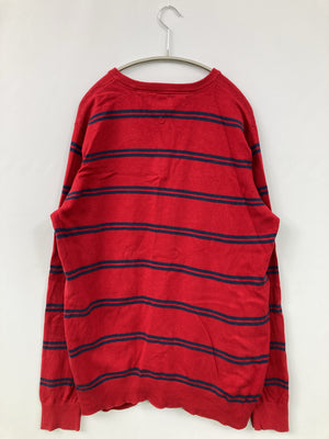 TOMMY HILFIGER/トミーヒルフィガー/ニット/セーター/トップス/レッド/XL