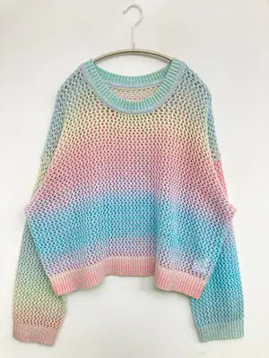 KUOSE/ニット/セーター/トップス/ブルー/M