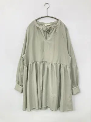 earth/アース/シャツワンピース/ワンピース/ドレス/ライトグリーン/F