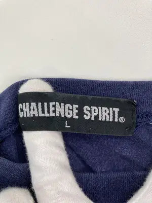 CHALLENGE SPIRIT/Tシャツ/カットソー/トップス/ネイビー/L