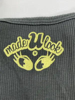made u look/タンクトップ/トップス/グレー/MEDIUM