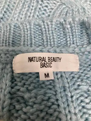 NATURAL BEAUTY BASIC/ナチュラルビューティーベーシック/ニット/セーター/トップス/スカイブルー/M
