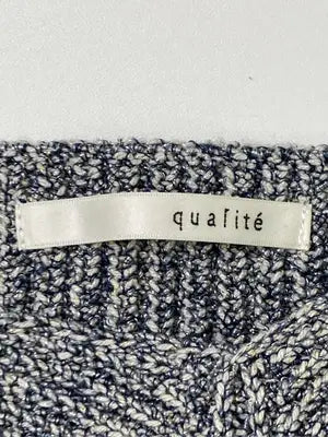 qualite/タンクトップ/トップス/ネイビー/F