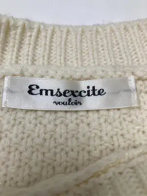 Emsexcite/エムズエキサイト/ニット/セーター/トップス/アイボリー/M