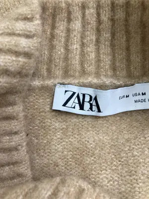 ZARA/ザラ/ニット/セーター/トップス/ベージュ/USA M