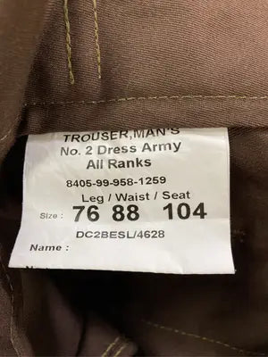 TROUSER/スラックス/パンツ/ブラウン/Leg76  Waist88  Seat104