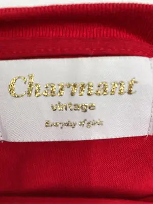 CHARMANT/Tシャツ/カットソー/トップス/レッド/FREE