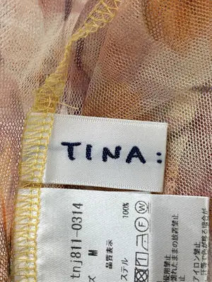 TINA:JOJUN/ティーナジョジュン/Tシャツ/カットソー/トップス/オレンジ/M