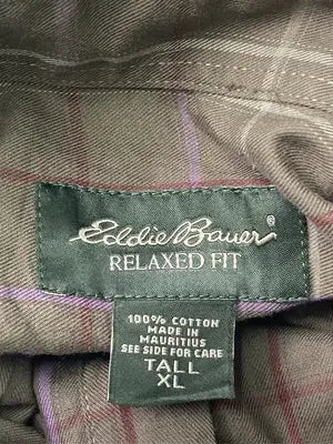 Eddie Bauer/エディーバウアー/シャツ/ブラウス/トップス/ブラウン/TALL XL