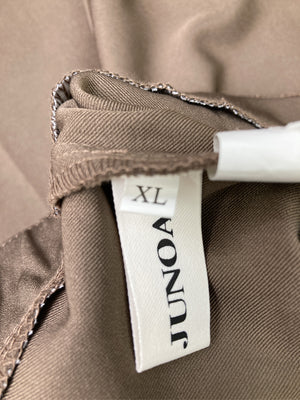 JUNOAH/ジュノア/スラックス/パンツ/ブラウン/XL